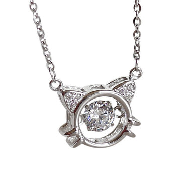 Regali di nascita delle ragazze AAAA Zircone Gatti adorabili Collane con pendente per le donne Collana in argento sterling 100% 925 Regali di nozze 