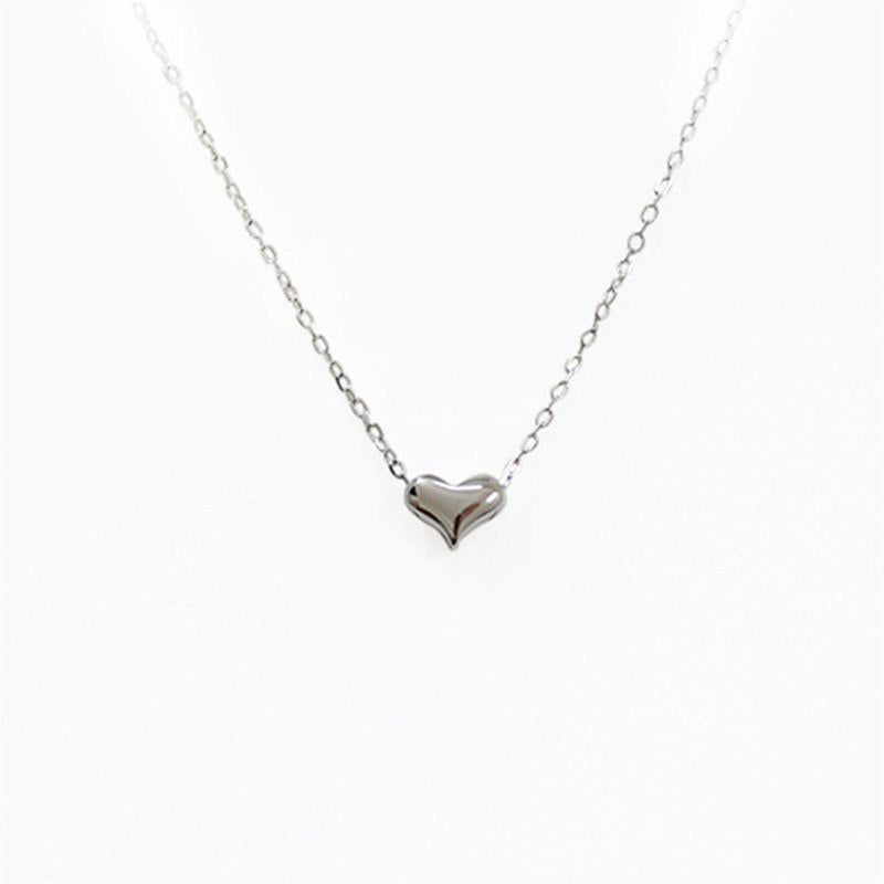 Collane girocollo per ragazze Collane girocollo con cuori in argento sterling 925 semplici di nuova moda per regali per feste di nozze da donna 