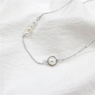 Collane girocollo con catena a maglie per donna Nuova collana maxi collier in argento sterling 925 al 100% con perle regali per ragazze 