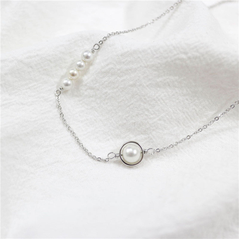 Collane girocollo con catena a maglie per donna Nuova collana maxi collier in argento sterling 925 al 100% con perle regali per ragazze 