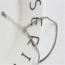 Load image into Gallery viewer, New Fashion Simple Design 100% 925 Sterling Silver Square Tube Link Chain &amp; Round Bead Chain Bracelets For Women Pulseira