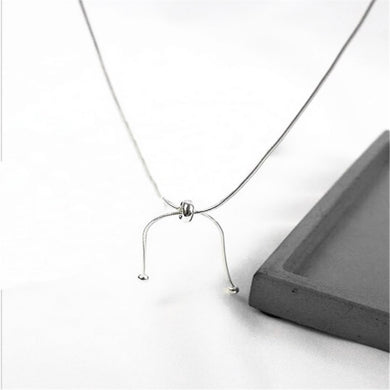 Nuovo Semplice 100% 925 Sterling Silver 0.9mm Catena Del Serpente Palla Girocolli Regolabili Collane Per Le Donne Ragazze Girocolli Gioielli 