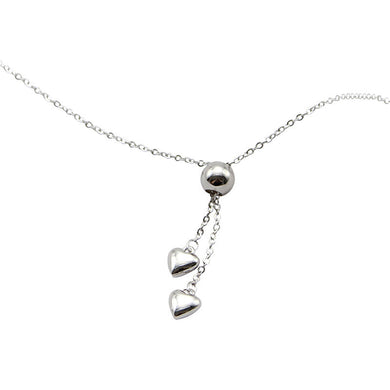 New Trendy Silver Adjustable Chain Heart Tassel Necklaces & Pendants Colares For Girls Women 925 Sterling Silver Necklace