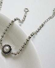 Load image into Gallery viewer, New Trendy Vintage Beads Chain Bracelets 925 Sterling Silver Pearl And Black Agate Chain Bracelet For Women
