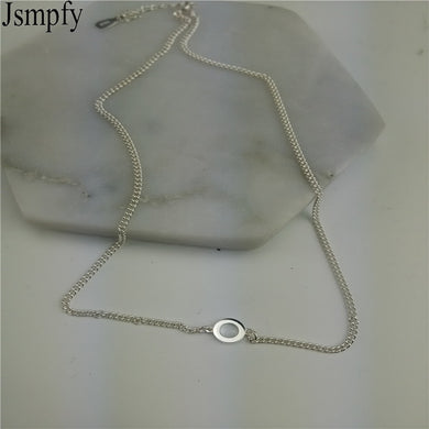 Collana girocollo in argento sterling con geometria circolare per donna Maxi Collier in argento 925 collane regali catena da 30 cm 12 pollici 