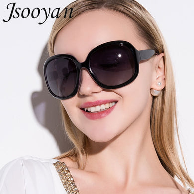 Jsooyan Oversized Polarized Sunglasses Women  Brand Designers Oval Sun Glasses Vintage Black Shades UV400 zonnebril dames