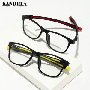KANDREA 2023 1+5 clip Tr90 Square Women Sunglasses Magnetic Clip Dual Purpose Eyeglasses Men Eyewear Driving Sun Glasses