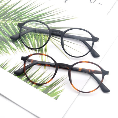 KANDREA 2023 Retro Round Ultem Glasses Frame Vintage Women Eyeglasses Frames Clear Lens Flat Eyewear Optical Men Goggles