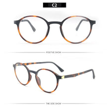 Load image into Gallery viewer, KANDREA 2023 Retro Round Ultem Glasses Frame Vintage Women Eyeglasses Frames Clear Lens Flat Eyewear Optical Men Goggles