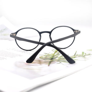 KANDREA 2023 Retro Round Ultem Glasses Frame Vintage Women Eyeglasses Frames Clear Lens Flat Eyewear Optical Men Goggles