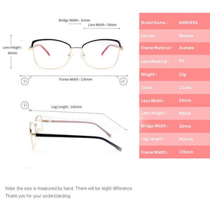 KANDREA 2020 Spring  Women Eyeglasses Frames Classic Square Design Glasses Frame Anti Blue Ray  Trending  Optical  Eyewear