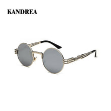 Load image into Gallery viewer, KANDREA 2023 Summer Personality Steampunk Sunglasses Round Frame Ladies Sunglasses Men Travel Street SGlasses