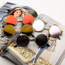 Load image into Gallery viewer, KANDREA 2023 Summer Personality Steampunk Sunglasses Round Frame Ladies Sunglasses Men Travel Street SGlasses