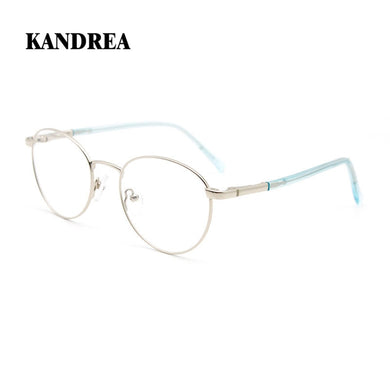 KANDREA 2022 Summer  Round Metal Glasses Frame Women Myopia Optical Eyeglasses Frames Reading Prescription Eyewear for Unisex