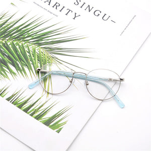 KANDREA 2022 Summer  Round Metal Glasses Frame Women Myopia Optical Eyeglasses Frames Reading Prescription Eyewear for Unisex