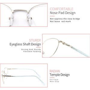KANDREA 2022 Summer  Round Metal Glasses Frame Women Myopia Optical Eyeglasses Frames Reading Prescription Eyewear for Unisex
