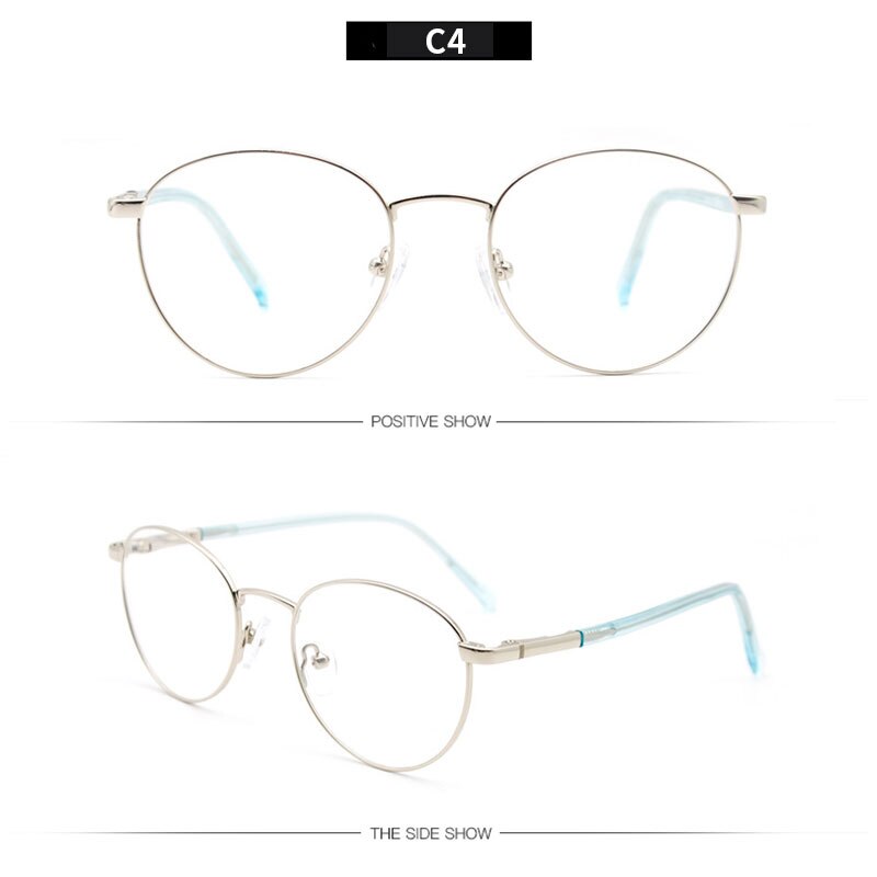 KANDREA 2022 Summer  Round Metal Glasses Frame Women Myopia Optical Eyeglasses Frames Reading Prescription Eyewear for Unisex