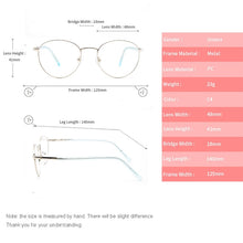 Load image into Gallery viewer, KANDREA 2022 Summer  Round Metal Glasses Frame Women Myopia Optical Eyeglasses Frames Reading Prescription Eyewear for Unisex