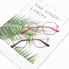 Load image into Gallery viewer, 2022 Fashion Vintage Retro Metal Frame Clear Lens Glasses Frame Polygon Women Eyewear Oversized Square Female Eyeglasses
