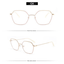 Load image into Gallery viewer, 2022 Fashion Vintage Retro Metal Frame Clear Lens Glasses Frame Polygon Women Eyewear Oversized Square Female Eyeglasses