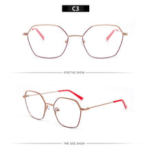 Load image into Gallery viewer, 2022 Fashion Vintage Retro Metal Frame Clear Lens Glasses Frame Polygon Women Eyewear Oversized Square Female Eyeglasses
