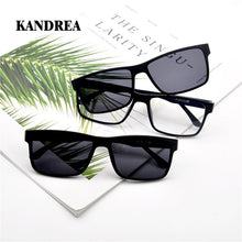 Load image into Gallery viewer, KANDREA Dual Purpose Clip Magnetic Sunglasses Polarized UV Lens Frame Men Women Sport Sun Glasses Camping Driving Clip Eyewear