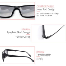 Load image into Gallery viewer, KANDREA Dual Purpose Clip Magnetic Sunglasses Polarized UV Lens Frame Men Women Sport Sun Glasses Camping Driving Clip Eyewear