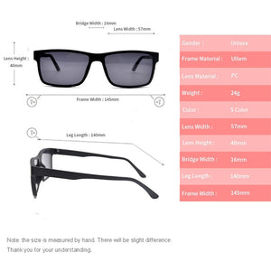 KANDREA Dual Purpose Clip Magnetic Sunglasses Polarized UV Lens Frame Men Women Sport Sun Glasses Camping Driving Clip Eyewear