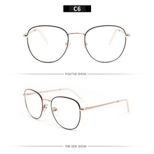 Carica l&#39;immagine nel visualizzatore di Gallery, KANDREA Metal Round Reading Glasses for Women&amp;Men Clear Lens Spectacles Female Optical Eyewear Unisex Eyeglasses Frame