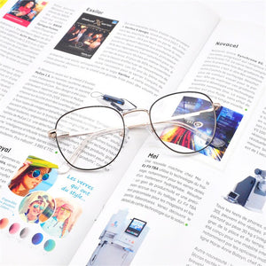 KANDREA Metal Round Reading Glasses for Women&Men Clear Lens Spectacles Female Optical Eyewear Unisex Eyeglasses Frame