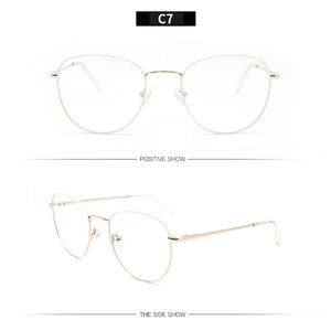 KANDREA Metal Round Reading Glasses for Women&Men Clear Lens Spectacles Female Optical Eyewear Unisex Eyeglasses Frame
