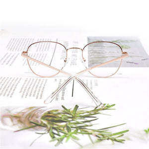 KANDREA Metal Round Reading Glasses for Women&Men Clear Lens Spectacles Female Optical Eyewear Unisex Eyeglasses Frame