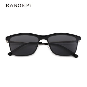 KANSEPT 2 In 1 Magnet Polarized Clip On Glasses Frame Men Metal Optical Myopia Prescription Eyeglasses Frame