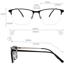 Load image into Gallery viewer, KANSEPT 2 In 1 Magnet Polarized Clip On Glasses Frame Men Metal Optical Myopia Prescription Eyeglasses Frame
