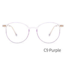 Load image into Gallery viewer, KANSEPT Acetate Glasses Frame Women Round Prescription Eyeglasses Ultralight Myopia Circle Eye Glasses Frame 90045