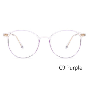 KANSEPT Acetate Glasses Frame Women Round Prescription Eyeglasses Ultralight Myopia Circle Eye Glasses Frame 90045