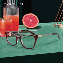 Load image into Gallery viewer, KANSEPT Acetate Women Glasses Frame Optical Myopia Prescription Eyeglasses Frame Popular Brand Design for Women MG6045