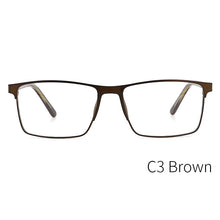 Load image into Gallery viewer, KANSEPT DESIGN Men Stainless Steel Glasses Frame Business Style Male Square Classic Eye Myopia Prescription Eyeglasses TP9056