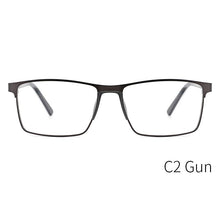 Load image into Gallery viewer, KANSEPT DESIGN Men Stainless Steel Glasses Frame Business Style Male Square Classic Eye Myopia Prescription Eyeglasses TP9056