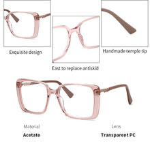 Load image into Gallery viewer, KANSEPT DESIGN Women Square Glasses Frame Big Square Myopia Prescription Eyeglasses  for Women MG6114