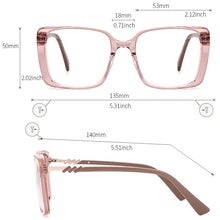 Load image into Gallery viewer, KANSEPT DESIGN Women Square Glasses Frame Big Square Myopia Prescription Eyeglasses  for Women MG6114