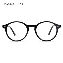 Load image into Gallery viewer, KANSEPT Glasses Frame Women/Men  Computer Optical Myopia Circle Eyeglasses Frame for Narrow Face CP1007
