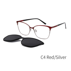 KANSEPT Men Metal Clip On Glasses Magnet Sunglasses Women Polarized Optical Prescription Spectacle Frame 2 In 1 Magnet DP33108