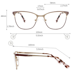 KANSEPT Metal Eye Glasses Frame Women Stylish Eyeglasses Retro Brand Designer Optical Prescription Glasses Spectacle