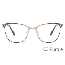 Load image into Gallery viewer, KANSEPT Metal Eye Glasses Frame Women Stylish Eyeglasses Retro Brand Designer Optical Prescription Glasses Spectacle