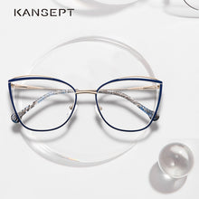 Load image into Gallery viewer, Metal Glasses Frame Women Cat Eye Myopia Computer Eyeglasses Frame  Lady Stylish Eyewear High Quality MS3535