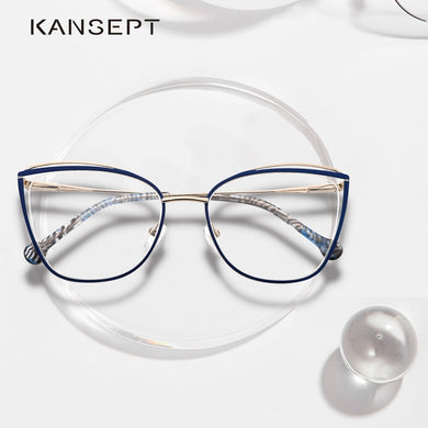Metal Glasses Frame Women Cat Eye Myopia Computer Eyeglasses Frame  Lady Stylish Eyewear High Quality MS3535