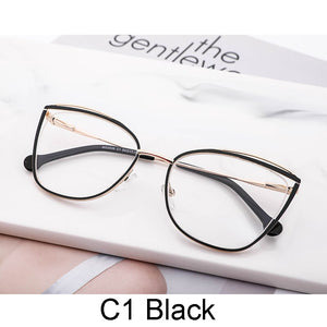 Metal Glasses Frame Women Cat Eye Myopia Computer Eyeglasses Frame  Lady Stylish Eyewear High Quality MS3535