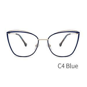 Metal Glasses Frame Women Cat Eye Myopia Computer Eyeglasses Frame  Lady Stylish Eyewear High Quality MS3535