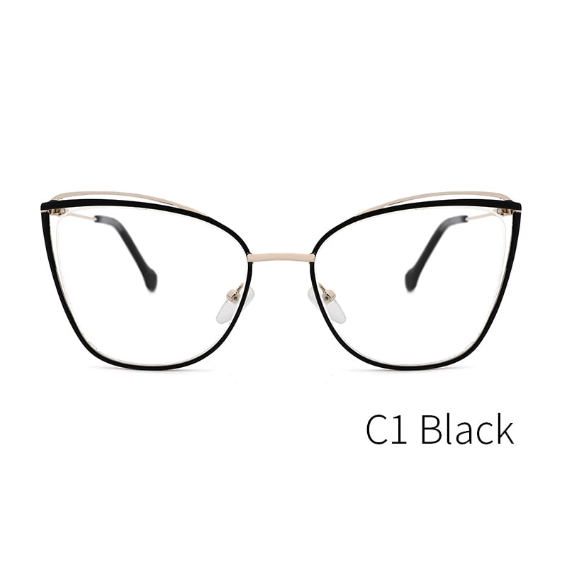 Metal Glasses Frame Women Cat Eye Myopia Computer Eyeglasses Frame  Lady Stylish Eyewear High Quality MS3535